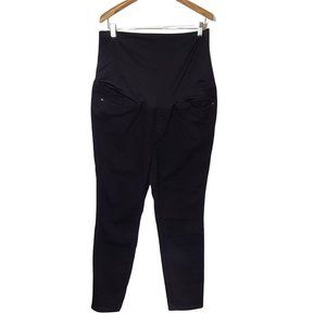 Loft Maternity Cotton Stretch Dress Jeans Sz 16M Slim Leg Panel Stretch Black